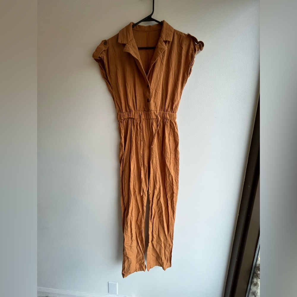 Soft, linen look boilersuit